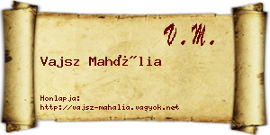 Vajsz Mahália névjegykártya